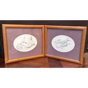 Mama’s Touch And Daddy’s Touch Framed And Sign Pencil Sketchy